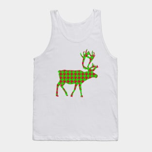 CHRISTMAS Reindeer Red And Green Tank Top